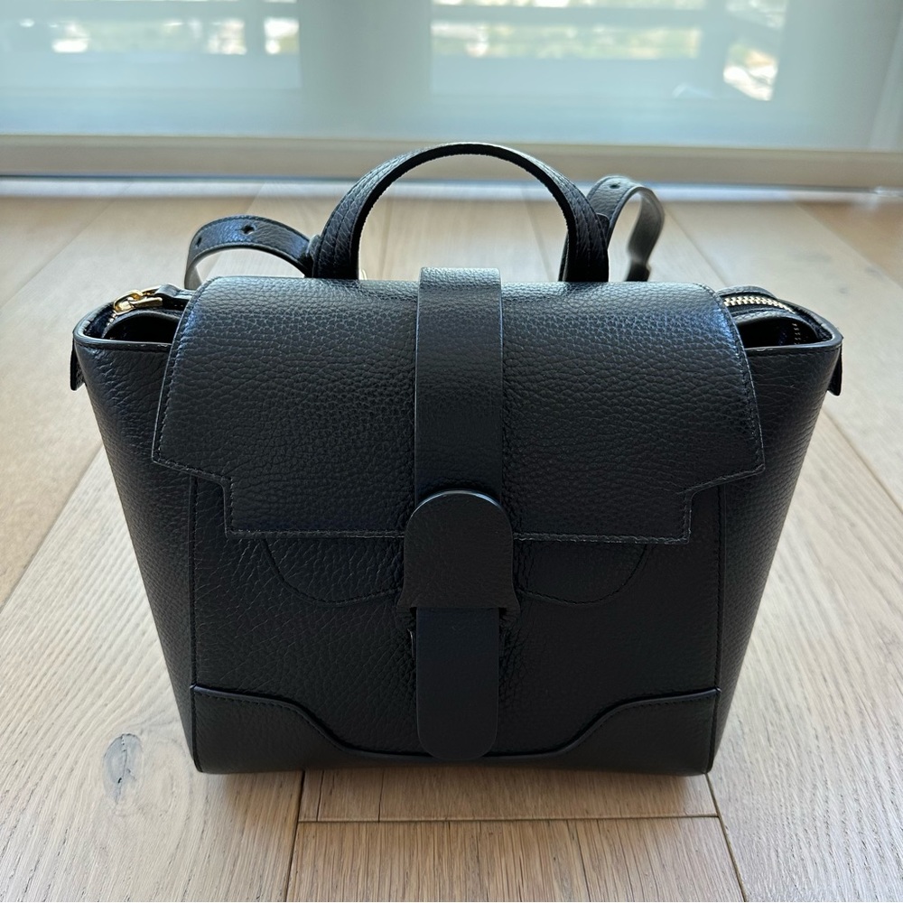 Senreve Dolce Charcoal Black Mini Maestra Backpack, Crossbody, Satchel & Tote